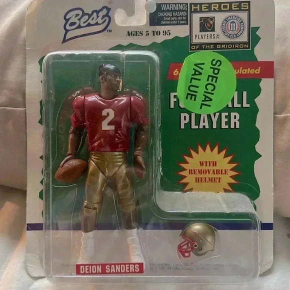 NFL Other - DEION SANDERS BEST HEROES OF THE GRIDIRON 6.5” FIGURE collectibles